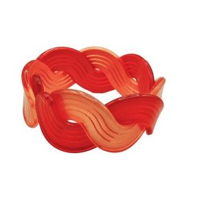 Rare vintage Lucite Red/Pink Bangle Bracelet